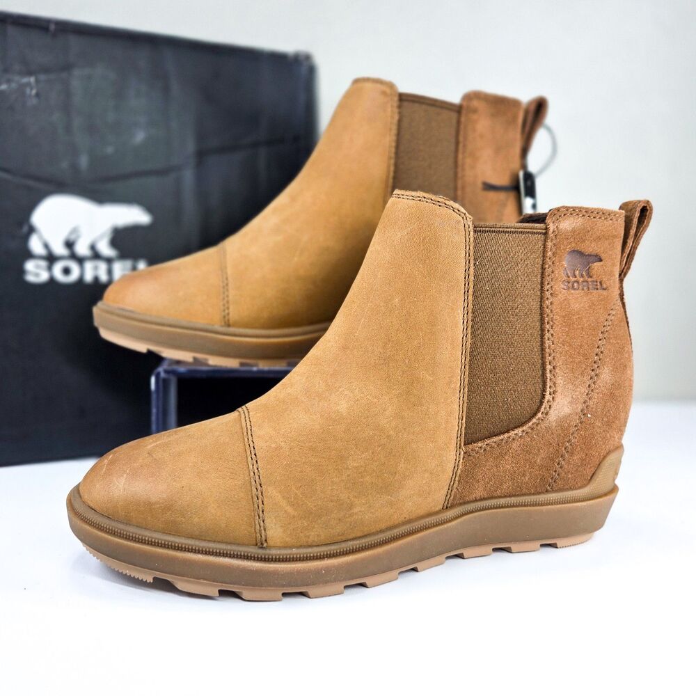 Sorel Evie II Chelsea Women’s Size 7 Taffy Waterproof Boots NL5020-243 NIB